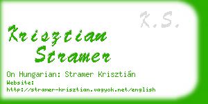 krisztian stramer business card